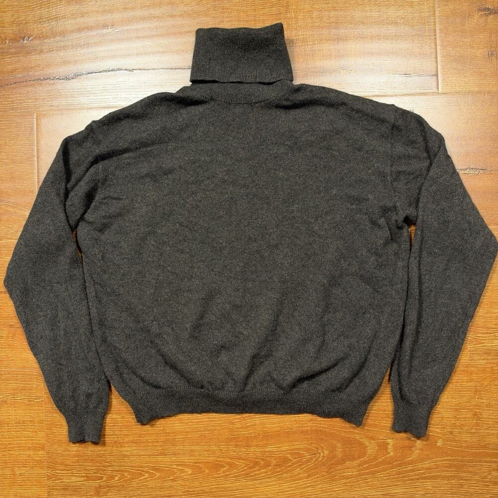 Jamie Haller Turtle Neck Sweater Womens S Brown Gray Cashmere Wool Blend Luxury